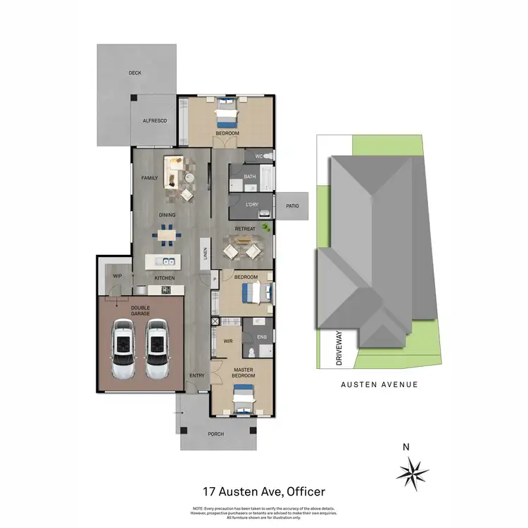 Floorplan of Homely house listing, 17 Austen Avenue, Officer VIC 3809