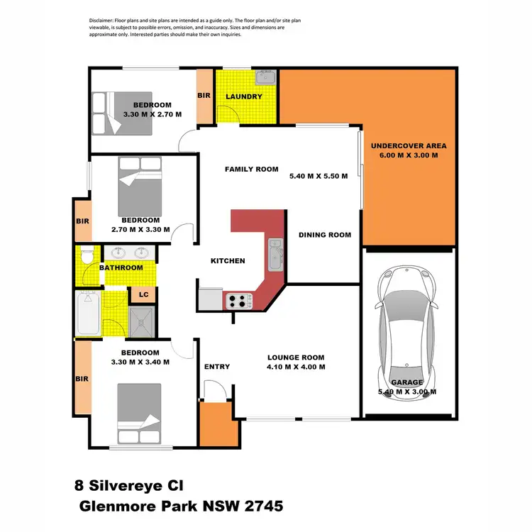 Floorplan of Homely house listing, 8 Silvereye Close, Glenmore Park NSW 2745