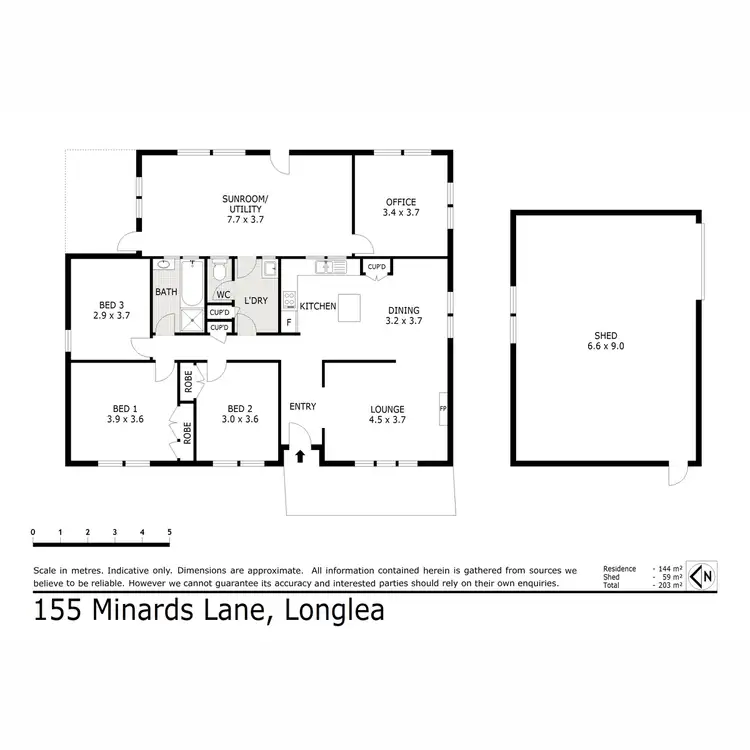 Floorplan of Homely house listing, 155 Minards Lane, Longlea VIC 3551