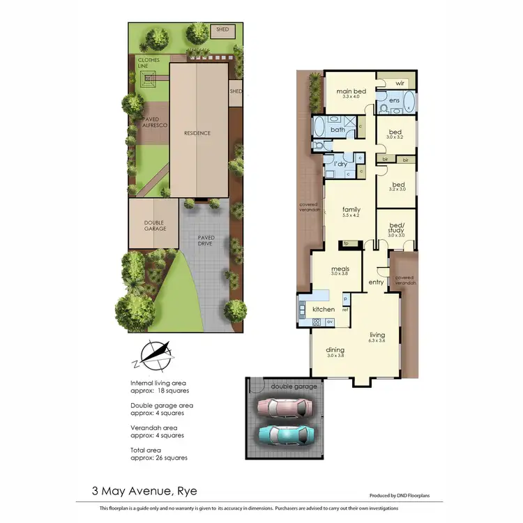 Floorplan of Homely house listing, 3 May Avenue, Rye VIC 3941