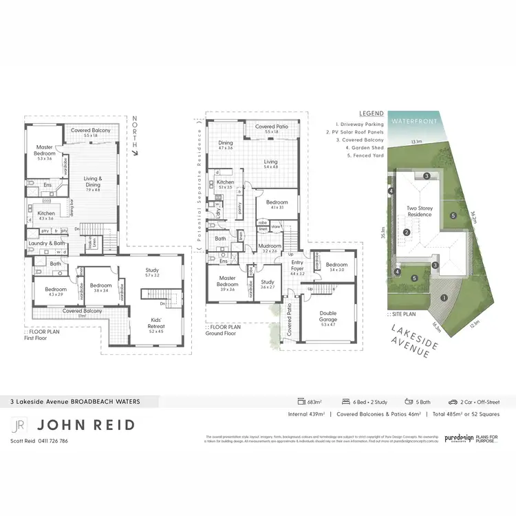 Floorplan of Homely house listing, 3 Lakeside Avenue, Broadbeach Waters QLD 4218