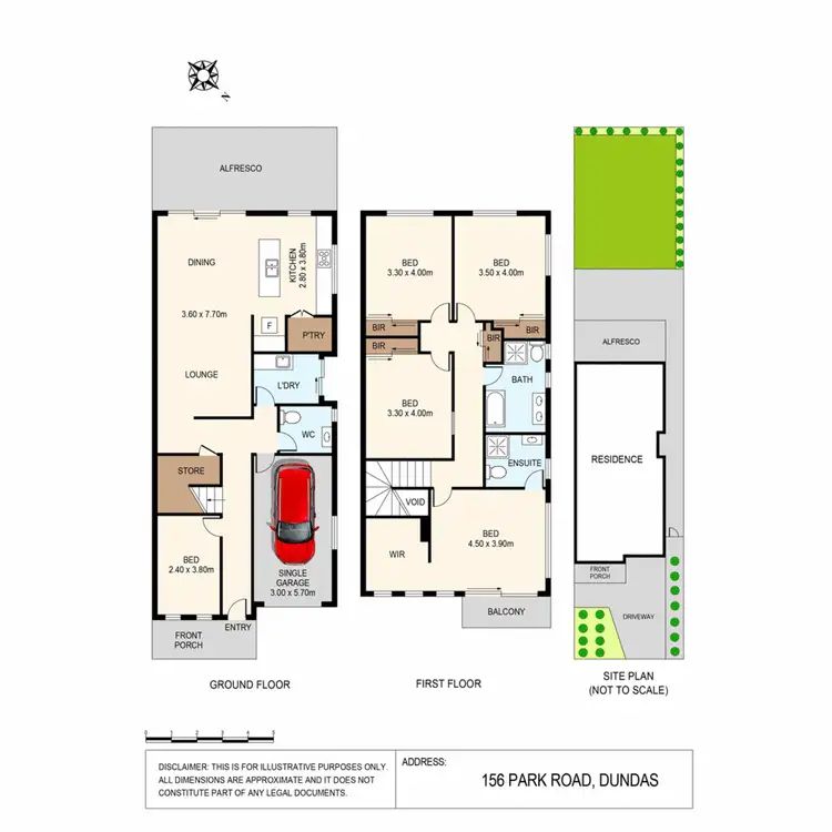 Floorplan of Homely semi-detached listing, 156B Park Road, Dundas NSW 2117