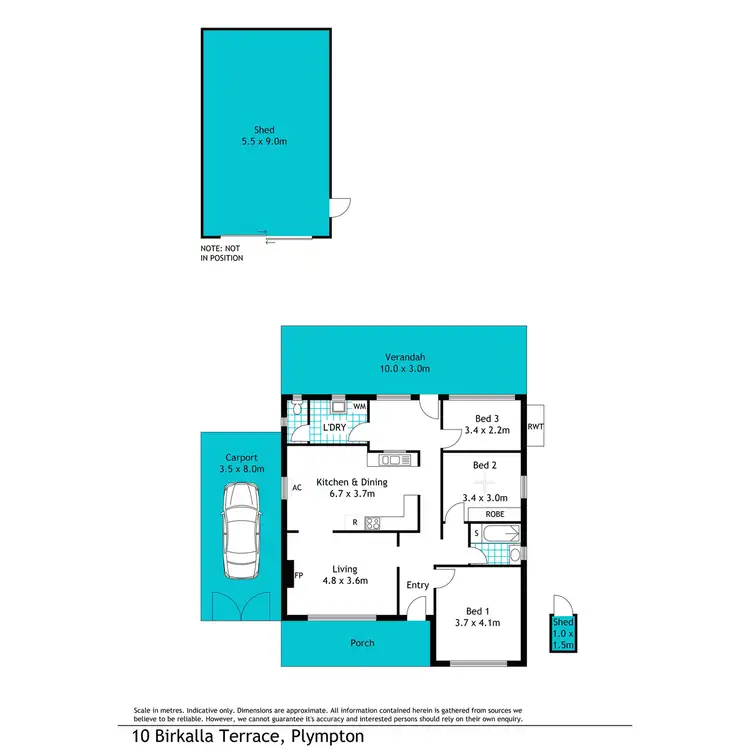 Floorplan of Homely house listing, 10 Birkalla Terrace, Plympton SA 5038