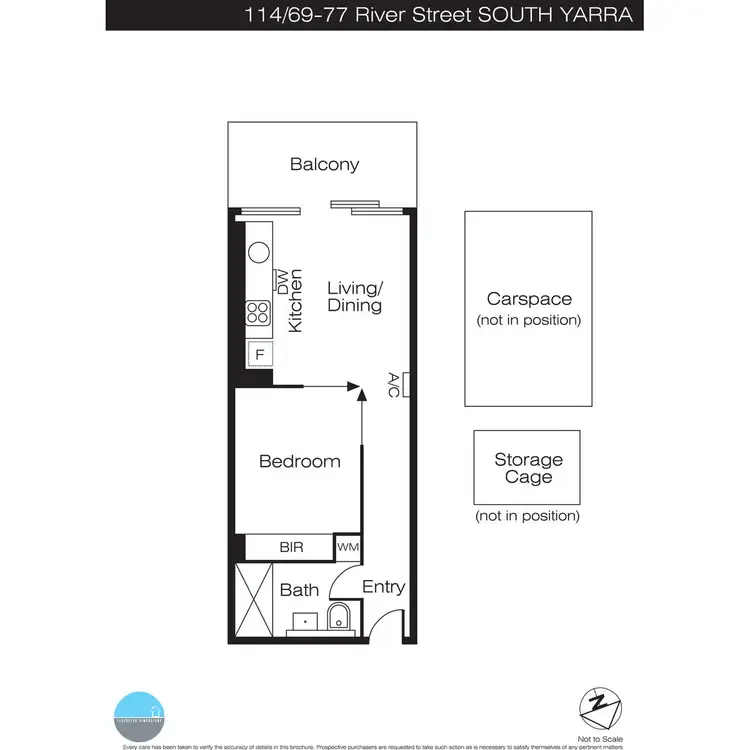 Floorplan of Homely apartment listing, 114/77 River Street, South Yarra VIC 3141