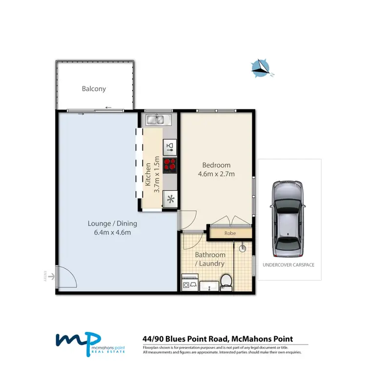 Floorplan of Homely apartment listing, 44/90 Blues Point Road, Mcmahons Point NSW 2060