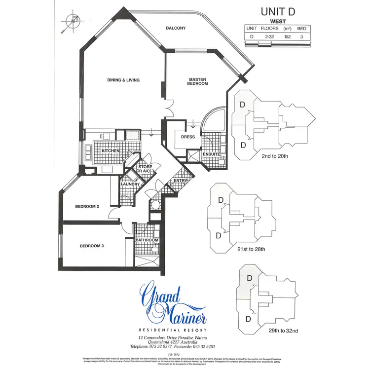 Floorplan of Homely apartment listing, 137 Grand Mariner,12 Commodore Drive, Paradise Waters QLD 4217