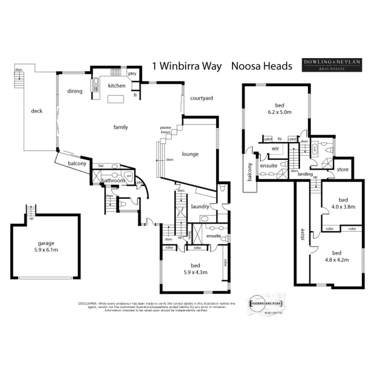 Floorplan of Homely house listing, 1 Winbirra Way, Noosa Heads QLD 4567