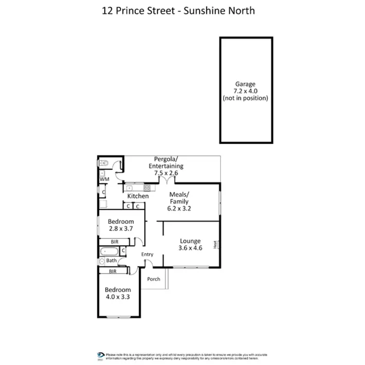 Floorplan of Homely house listing, 12 Prince Street, Sunshine North VIC 3020