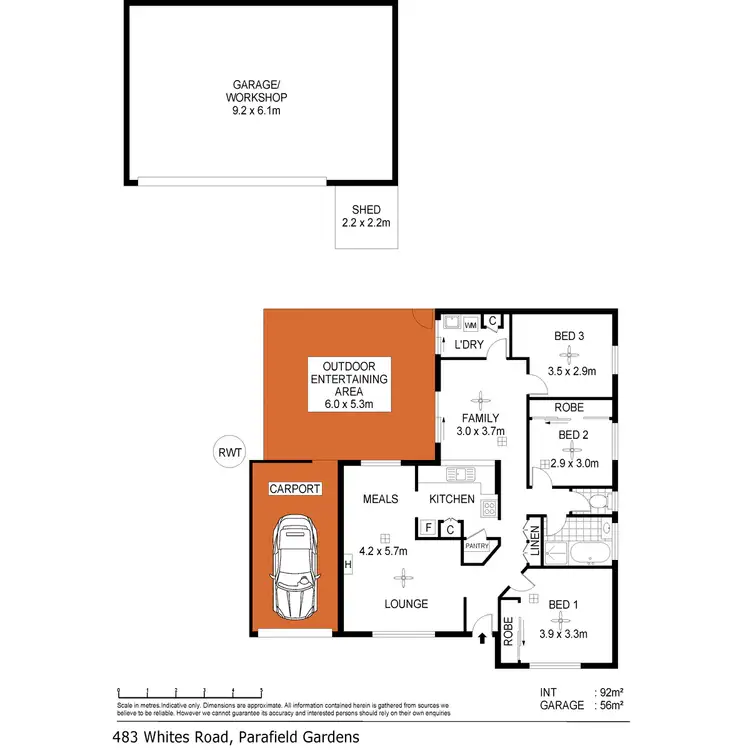 Floorplan of Homely house listing, 483 Whites Road, Parafield Gardens SA 5107