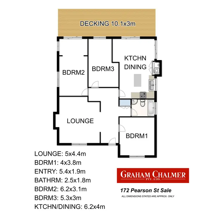 Floorplan of Homely house listing, 172 Pearson Street, Sale VIC 3850