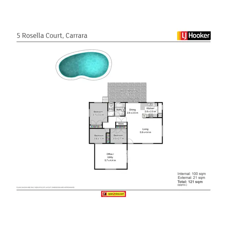 Floorplan of Homely house listing, 5 Rosella Court, Carrara QLD 4211