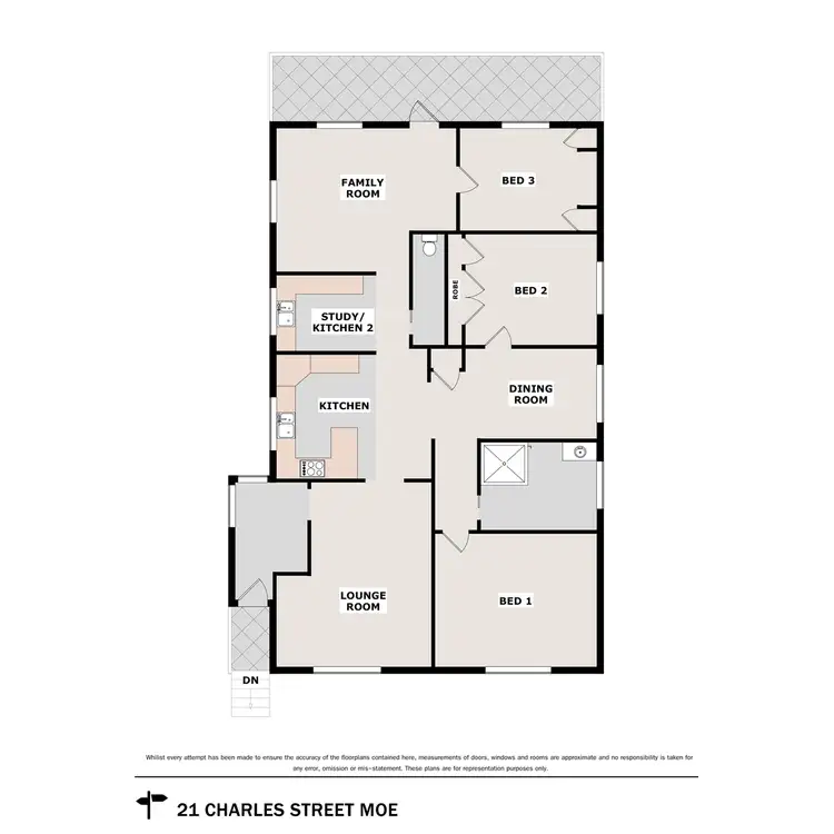 Floorplan of Homely house listing, 21 Charles Street, Moe VIC 3825
