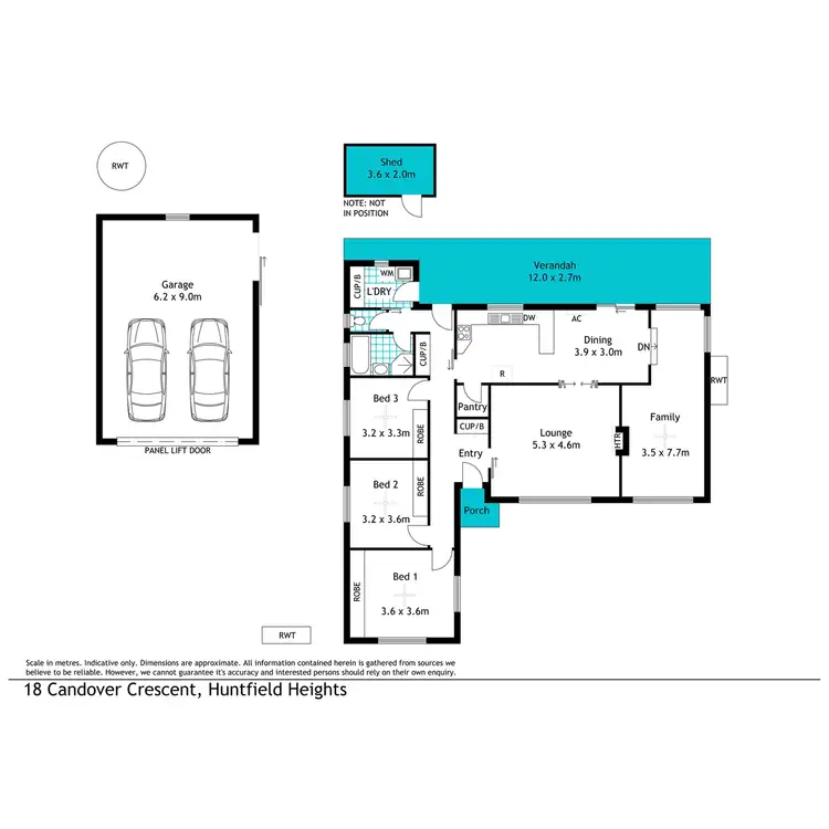 Floorplan of Homely house listing, 18 Candover Crescent, Huntfield Heights SA 5163
