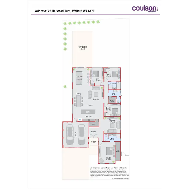 Floorplan of Homely house listing, 23 Halstead Turn, Wellard WA 6170