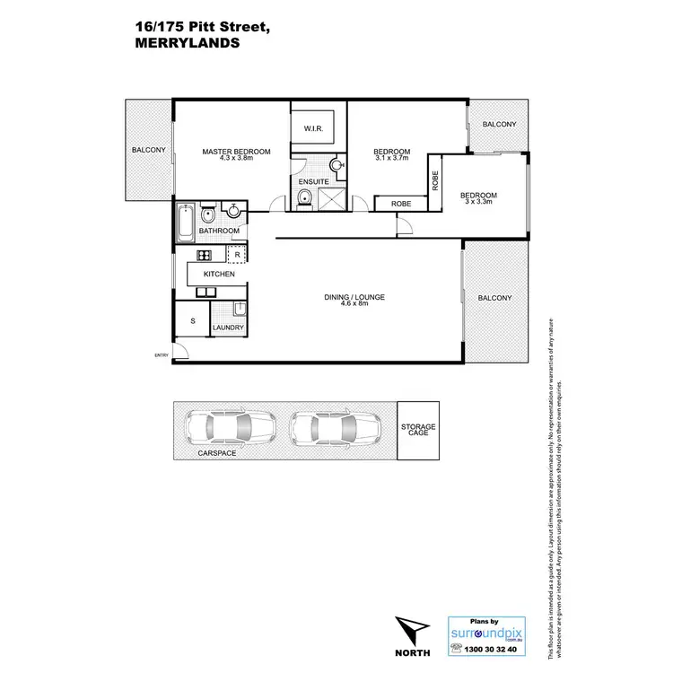 Floorplan of Homely apartment listing, 16/175 Pitt Street, Merrylands NSW 2160