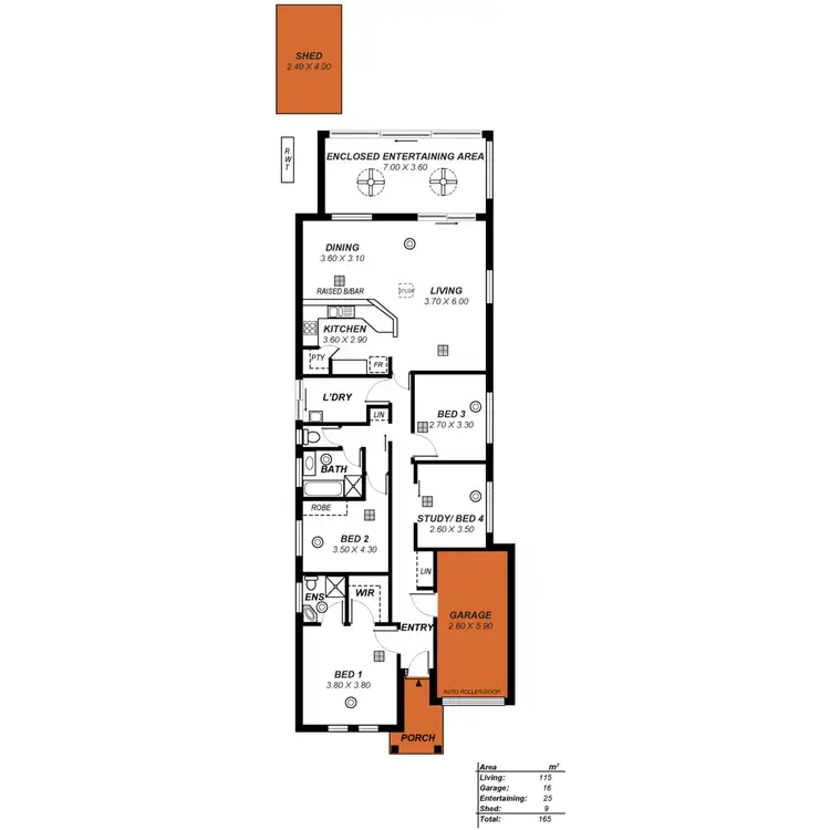 Floorplan of Homely house listing, 1 College Avenue, Valley View SA 5093