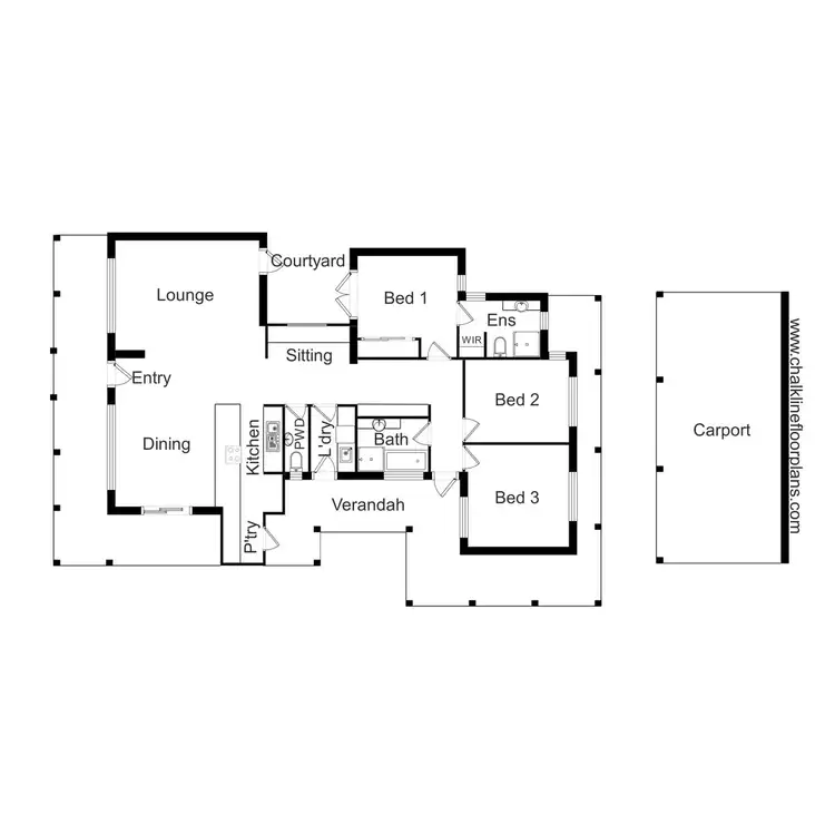 Floorplan of Homely house listing, 10 Kerry Court, Mansfield VIC 3722