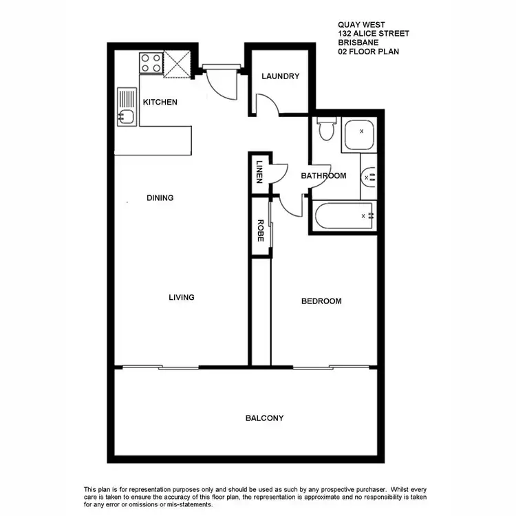 Floorplan of Homely apartment listing, 1302/132 Alice Street, Brisbane City QLD 4000