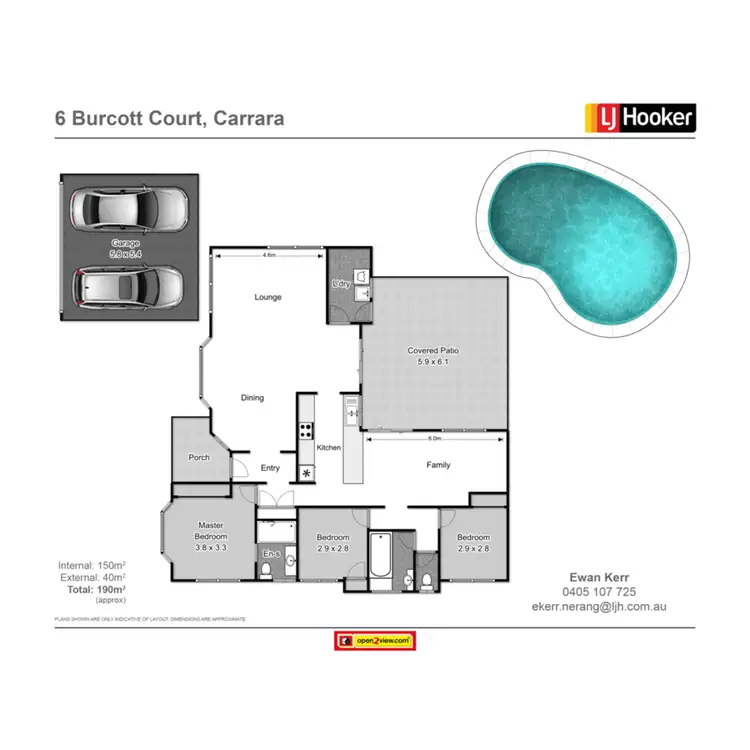 Floorplan of Homely house listing, 6 Burcott Court, Carrara QLD 4211