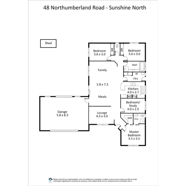 Floorplan of Homely house listing, 48 Northumberland Road, Sunshine North VIC 3020