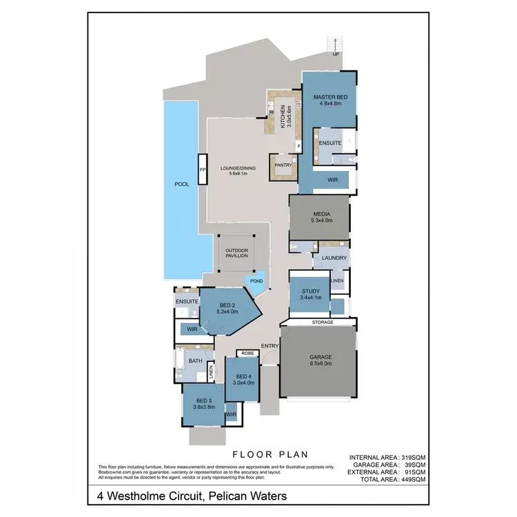 Floorplan of Homely house listing, 4 Westholme Circuit, Pelican Waters QLD 4551