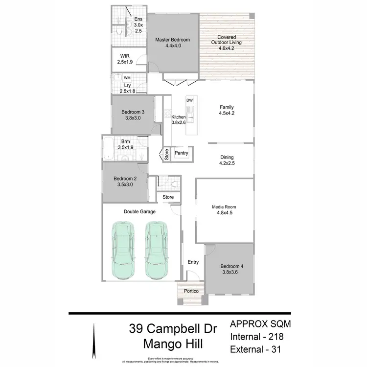 Floorplan of Homely house listing, 39 Campbell Drive, Mango Hill QLD 4509