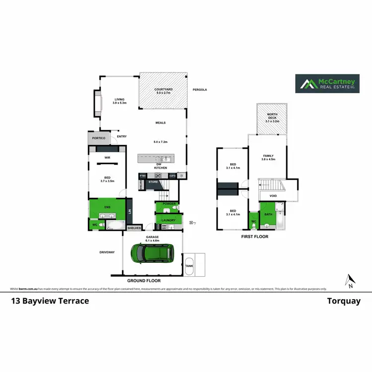 Floorplan of Homely townhouse listing, 13 Bayview Terrace, Torquay VIC 3228