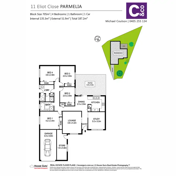 Floorplan of Homely house listing, 11 Eliot Close, Parmelia WA 6167