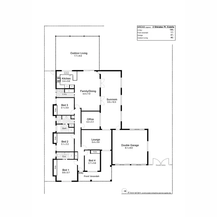 Floorplan of Homely house listing, 2 Shiralee Place, Estella NSW 2650