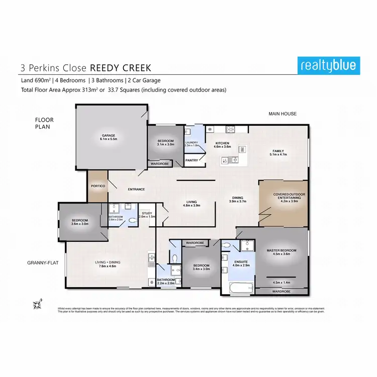Floorplan of Homely house listing, 3 Perkins Close, Reedy Creek QLD 4227