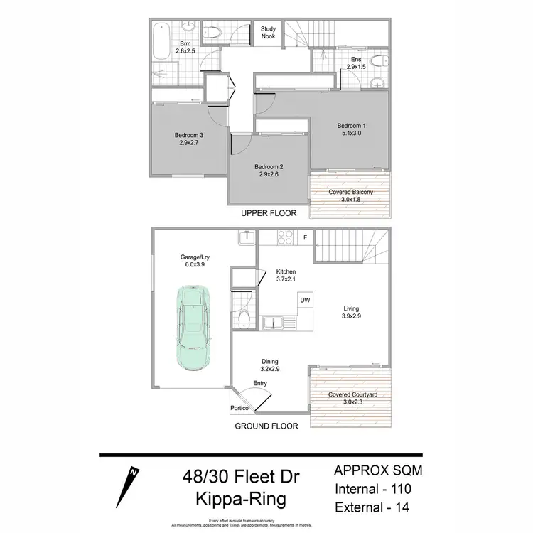 Floorplan of Homely townhouse listing, 48/30-42 Fleet Drive, Kippa-Ring QLD 4021