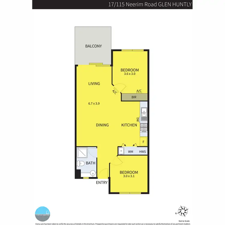 Floorplan of Homely apartment listing, 17/115 Neerim Road, Glen Huntly VIC 3163