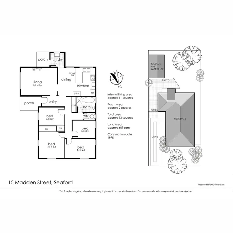 Floorplan of Homely house listing, 15 Madden Street, Seaford VIC 3198