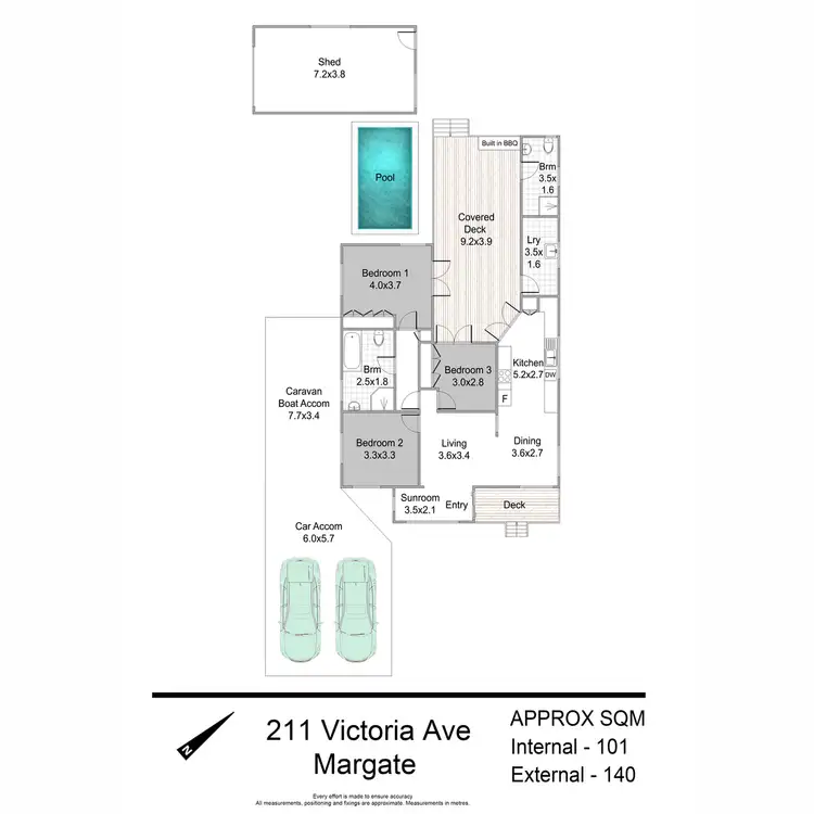 Floorplan of Homely house listing, 211 Victoria Avenue, Margate QLD 4019