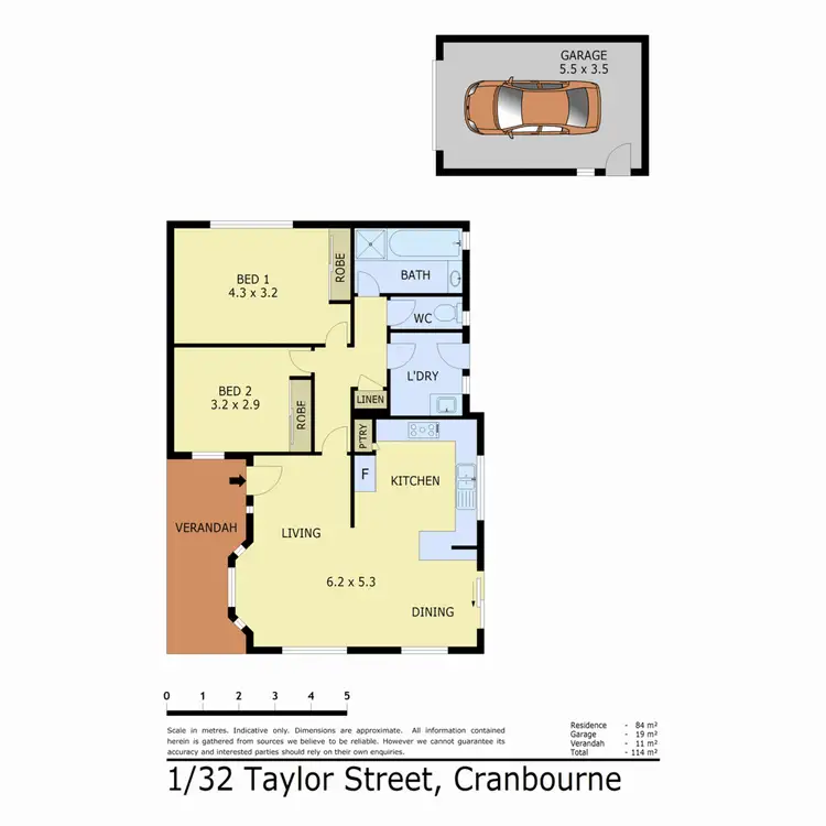 Floorplan of Homely unit listing, 1/32 Taylor Street, Cranbourne VIC 3977