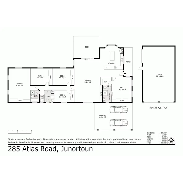 Floorplan of Homely house listing, 285 Atlas Road, Junortoun VIC 3551