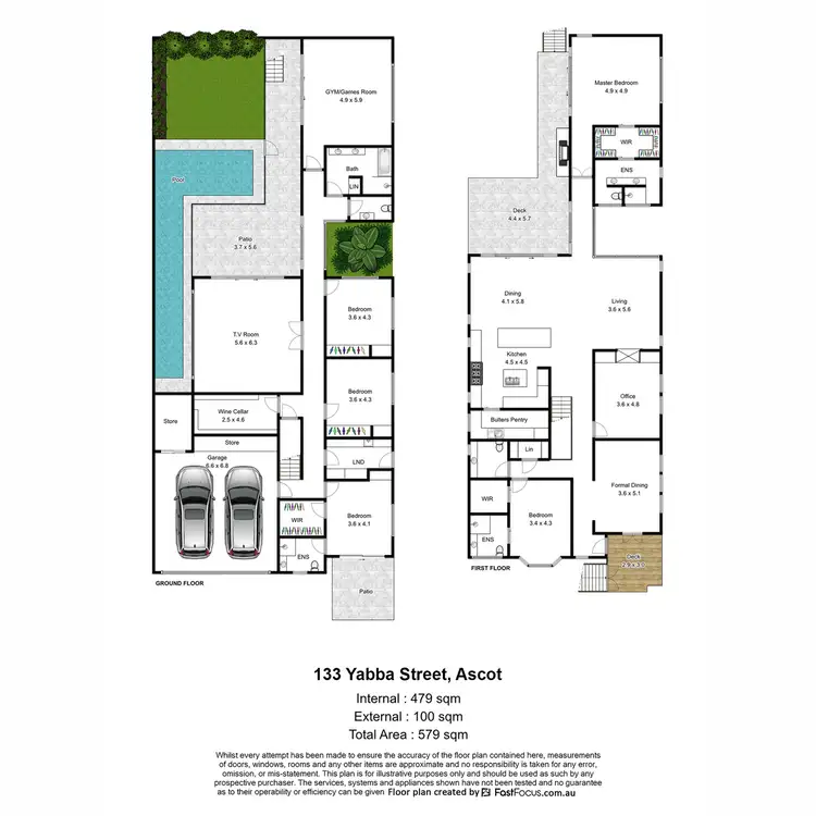 Floorplan of Homely house listing, 133 Yabba Street, Ascot QLD 4007
