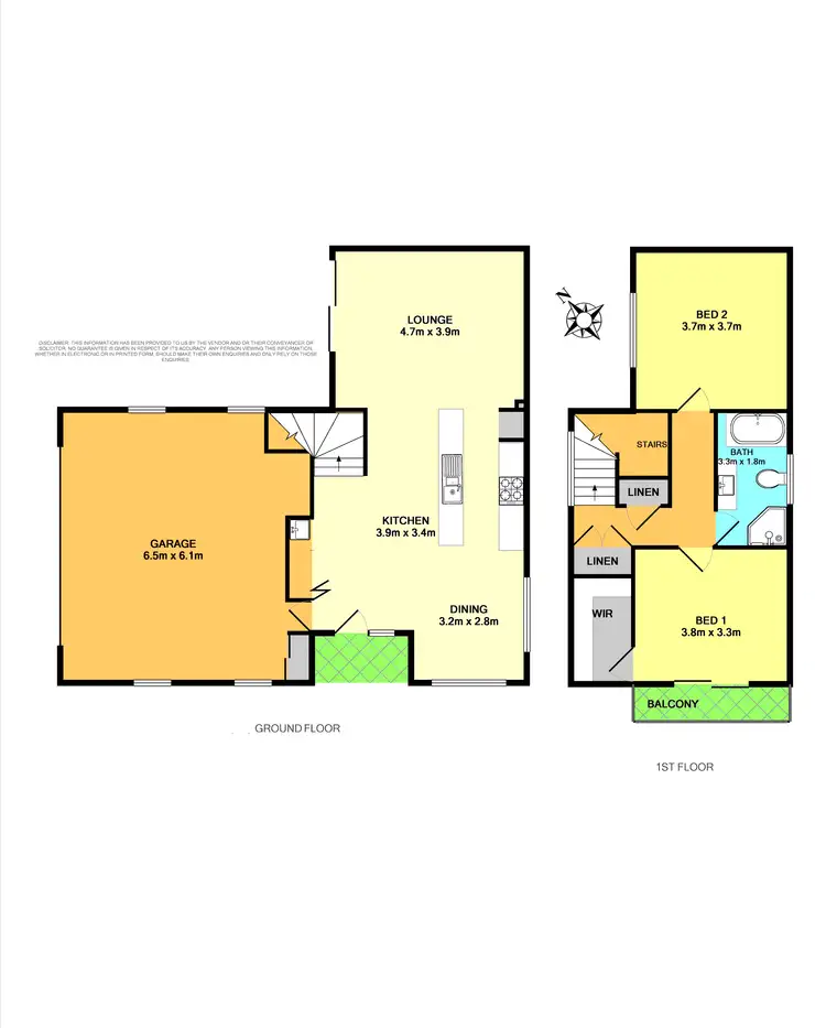 Floorplan of Homely townhouse listing, 1/409 Main Road, Cardiff NSW 2285