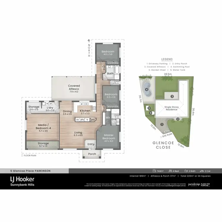 Floorplan of Homely house listing, 5 Glencoe Close, Parkinson QLD 4115