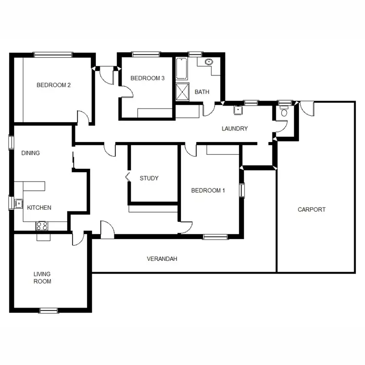 Floorplan of Homely house listing, 13 Horrocks Highway, Wilmington SA 5485