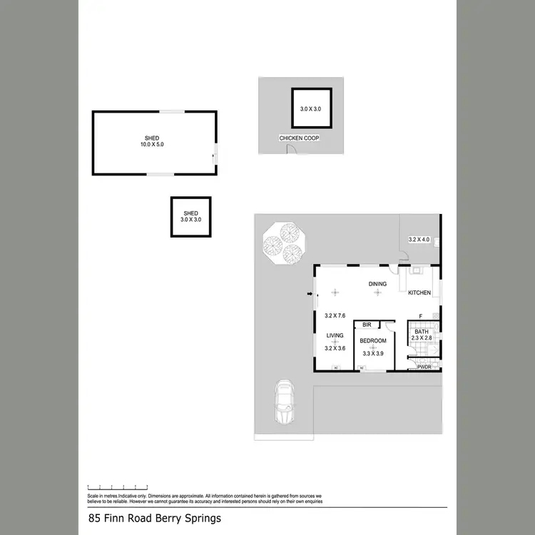 Floorplan of Homely rural property listing, 3/85 Finn, Berry Springs NT 838
