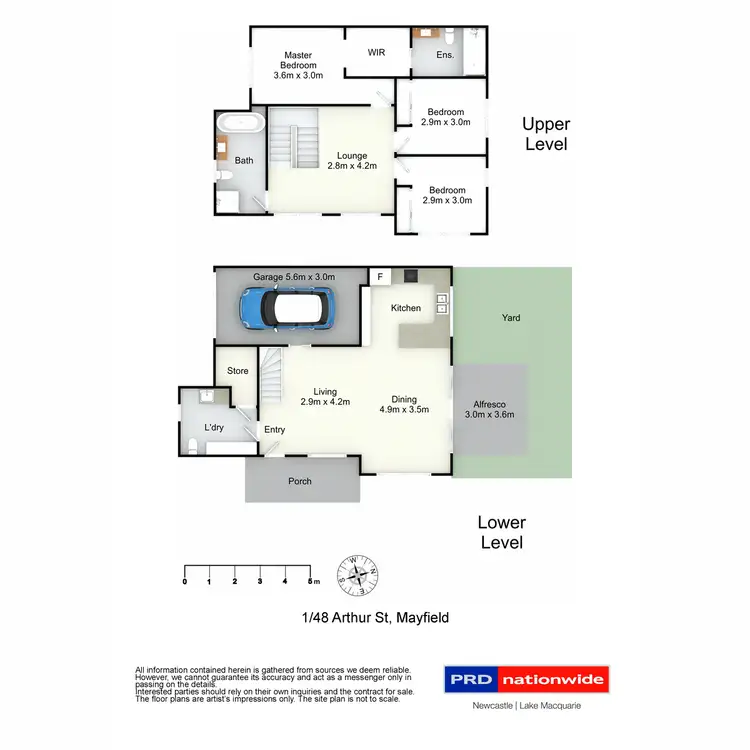 Floorplan of Homely townhouse listing, 1/48 Arthur Street, Mayfield NSW 2304