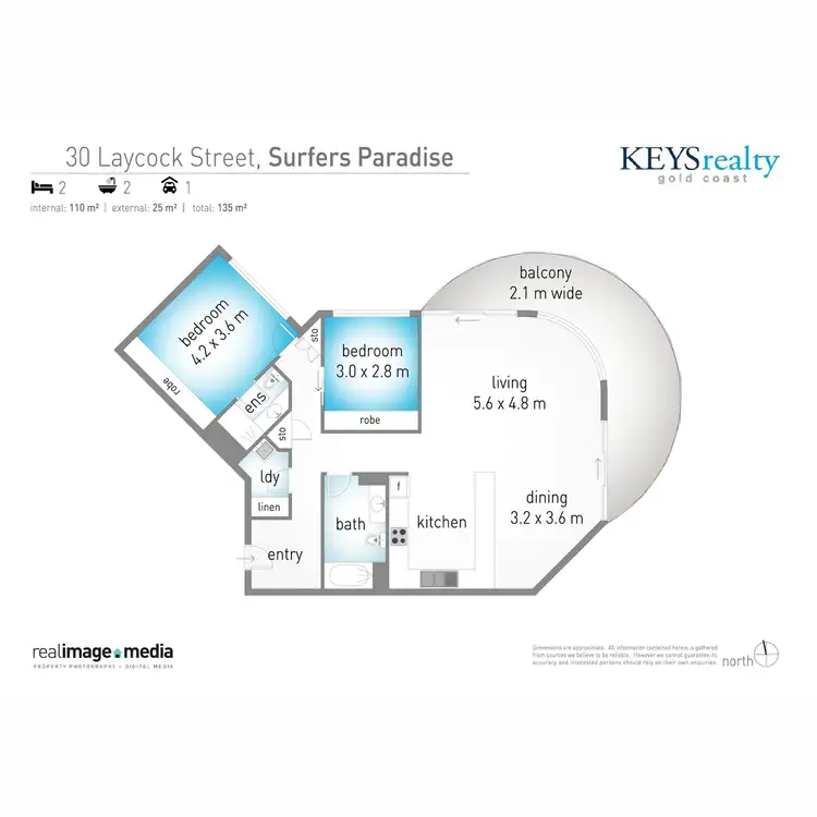 Floorplan of Homely unit listing, 6B/30 Laycock Street, Surfers Paradise QLD 4217