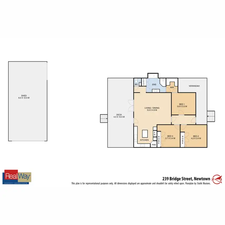 Floorplan of Homely house listing, 239 Bridge Street, Newtown QLD 4350