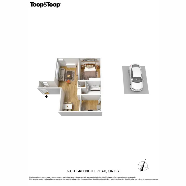 Floorplan of Homely unit listing, 3/131 Greenhill Road, Unley SA 5061