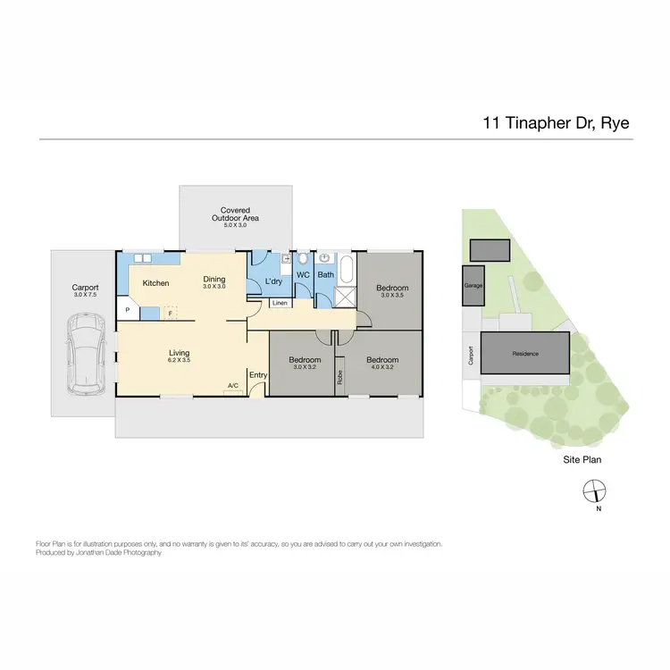 Floorplan of Homely house listing, 11 Tinapher Drive, Rye VIC 3941