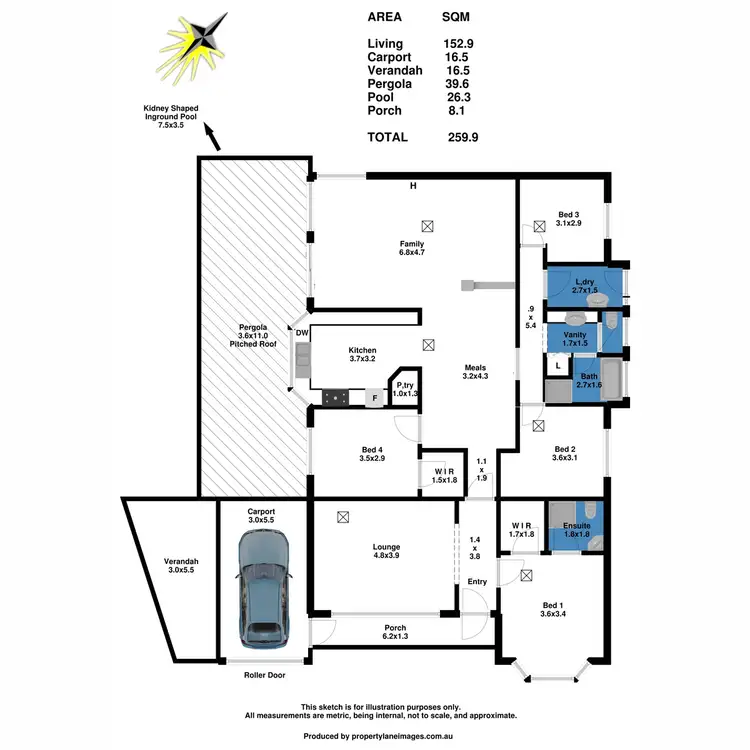Floorplan of Homely house listing, 6 Acorn Place, Blakeview SA 5114
