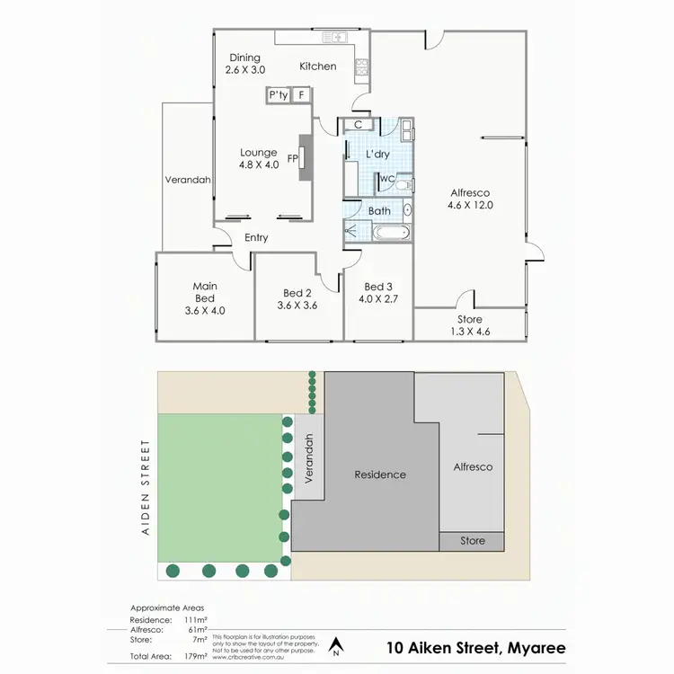Floorplan of Homely house listing, 10 Aiken Street, Myaree WA 6154
