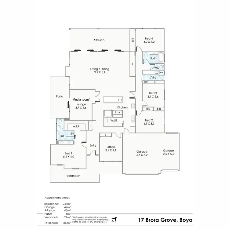 Floorplan of Homely house listing, 17 Brora Grove, Boya WA 6056