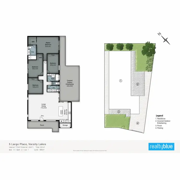 Floorplan of Homely house listing, 5 Largo Place, Varsity Lakes QLD 4227